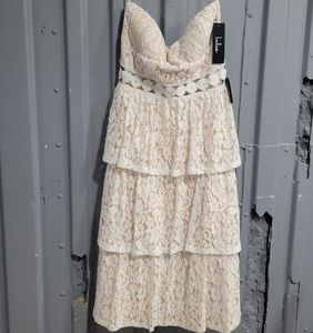 Lulus Tiered Strapless Dress